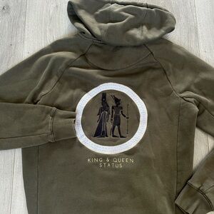 Jordan Craig Olive Green Hoodie with Black Graphic